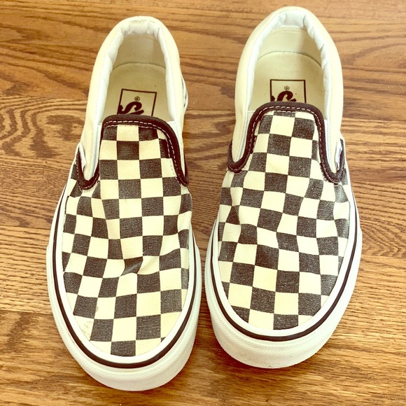 checkered vans size 4